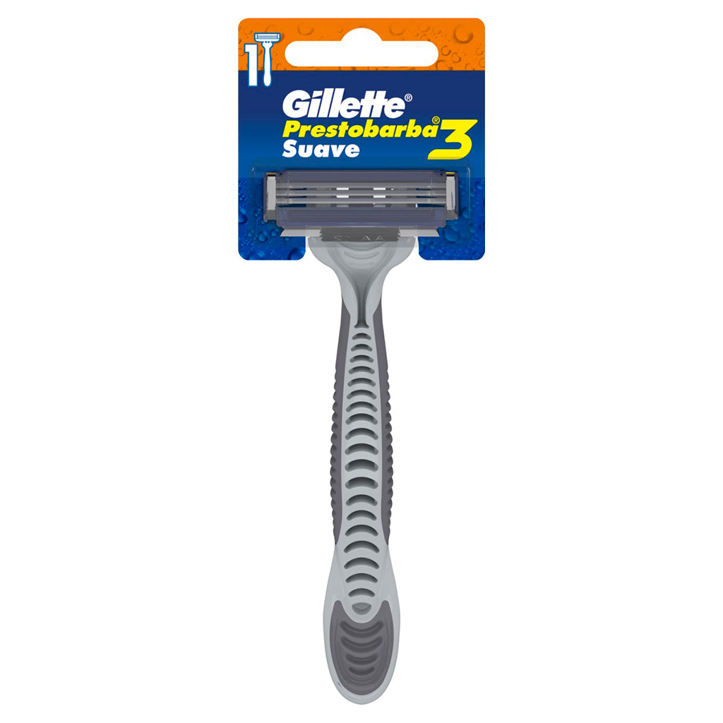 Afeitadora Desechable Gillette Prestobarba 3 Filos UltraGrip Suave 12 u