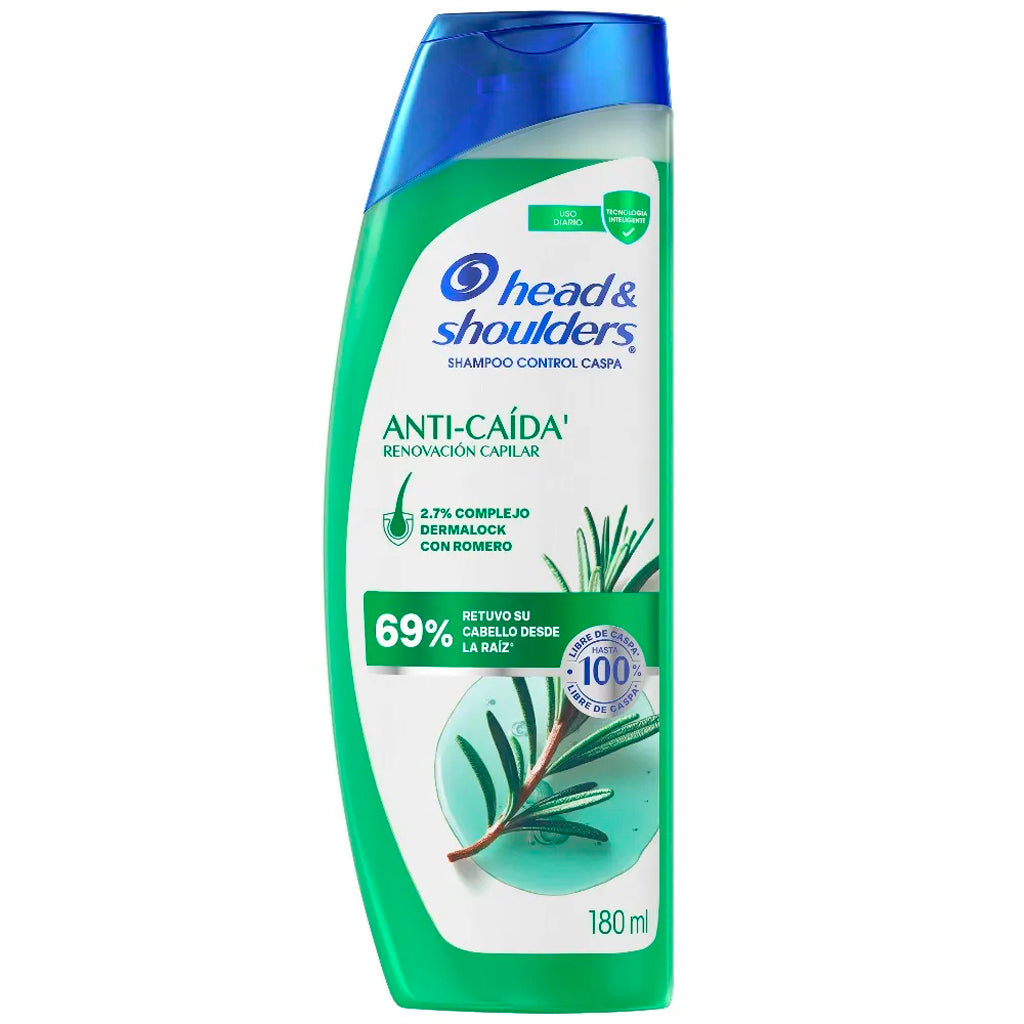 Shampoo Head & Shoulders Anti-Caida con Romero 180 ml