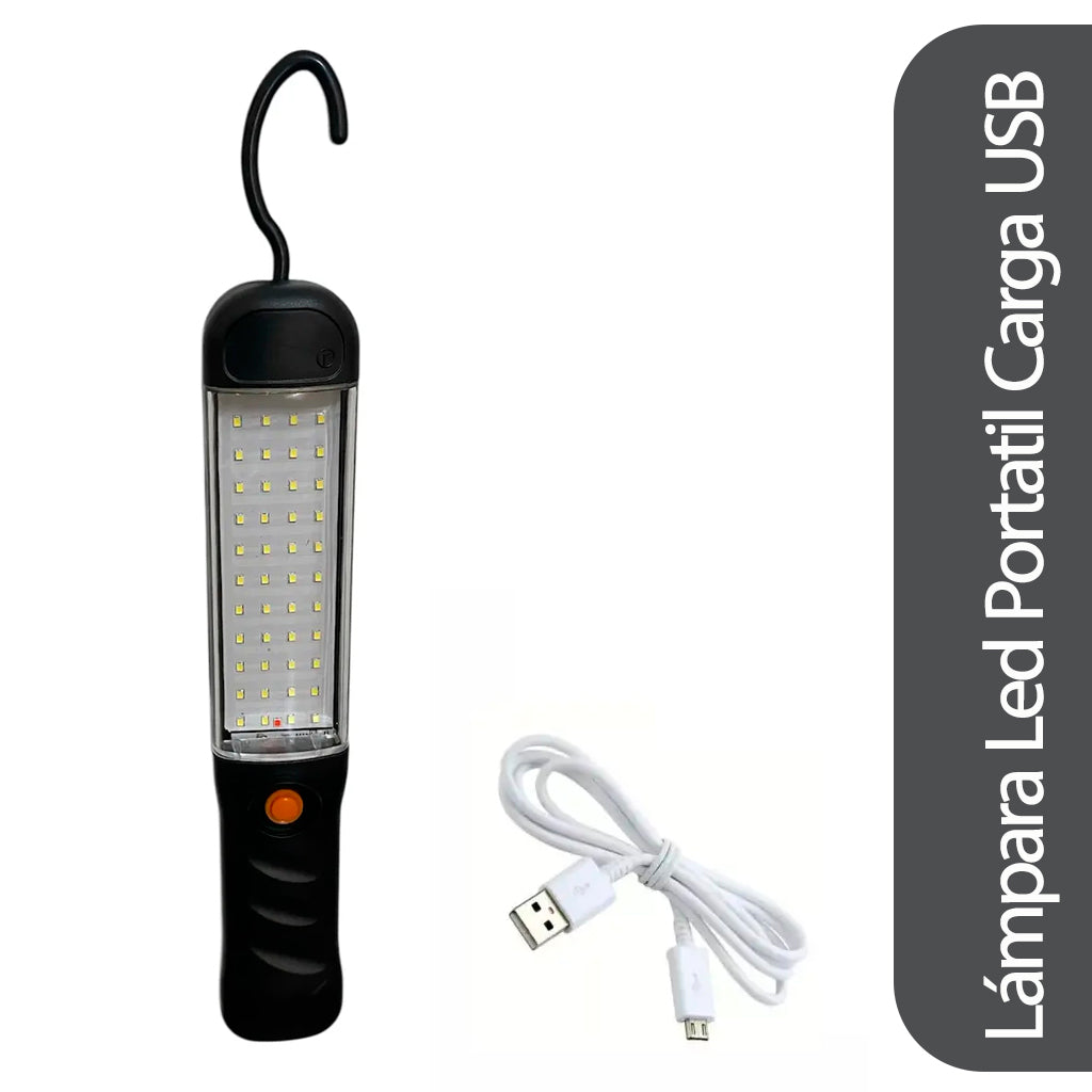 Lampara Generico Led Portatil Recargable Usb-c c/ Iman y Gancho