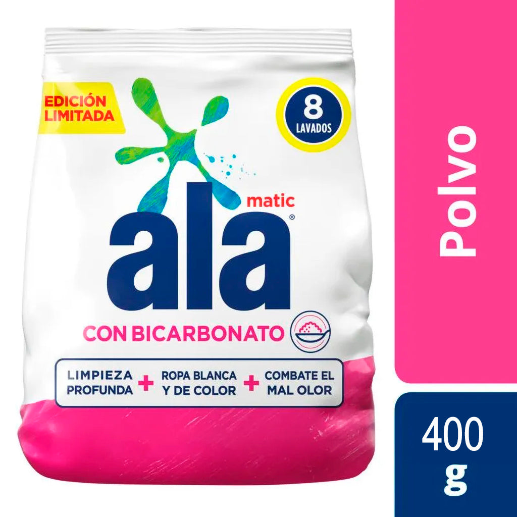 Jabón en Polvo Ala Matic c/ Bicarbonato 400 g