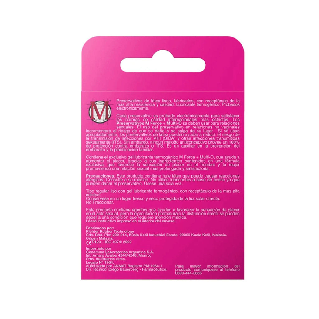 Preservativos Multi O M Force Lubricados 3 u