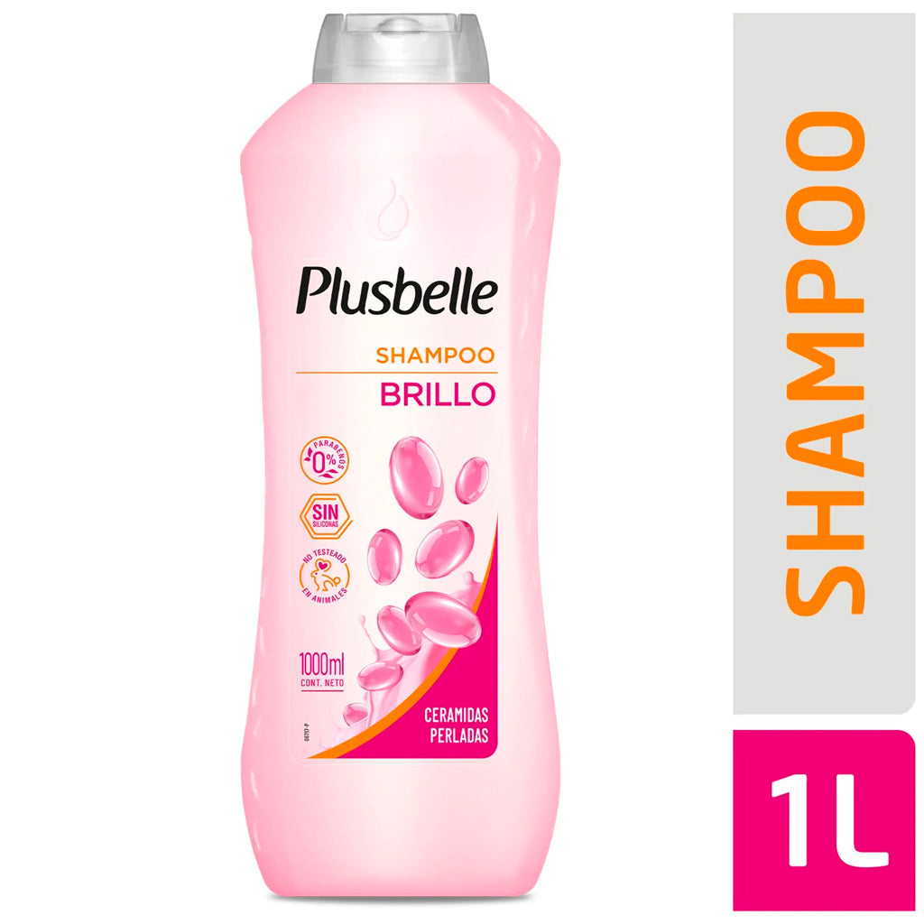 Shampoo Plusbelle Brillo y Luminosidad 1000 ml