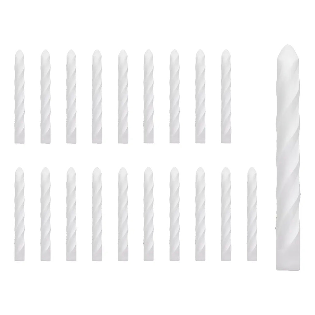 Vela Velon Generico Torneado Blanco 20 u