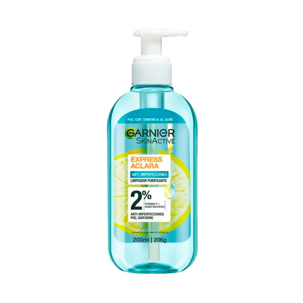 Gel de Limpieza Garnier Express Aclara - Purificante - Anti-Imperfecciones 200 ml