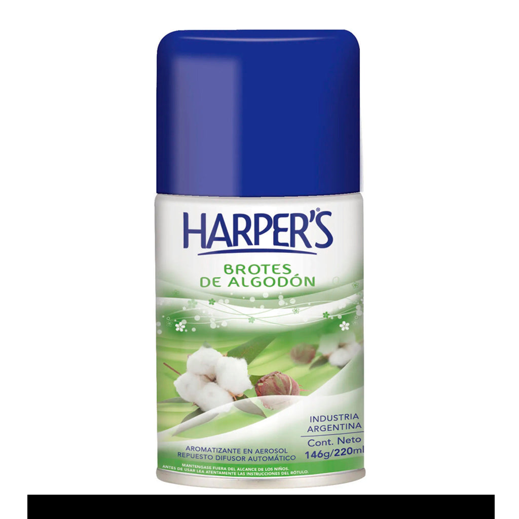 Aromatizador de Ambiente Aerosol Harpers Brotes de Algodon 220 ml