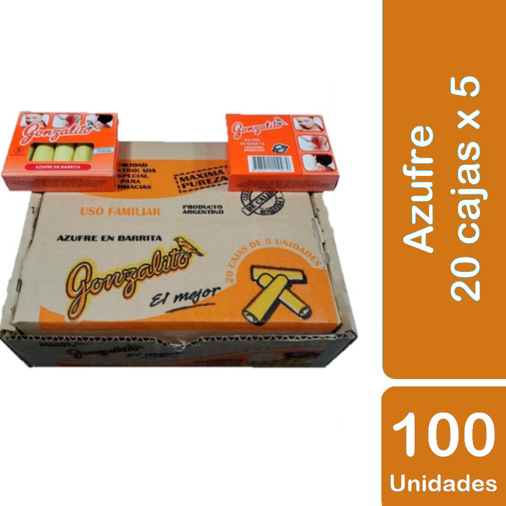 Azufre Gonzalito en Barra 100 u