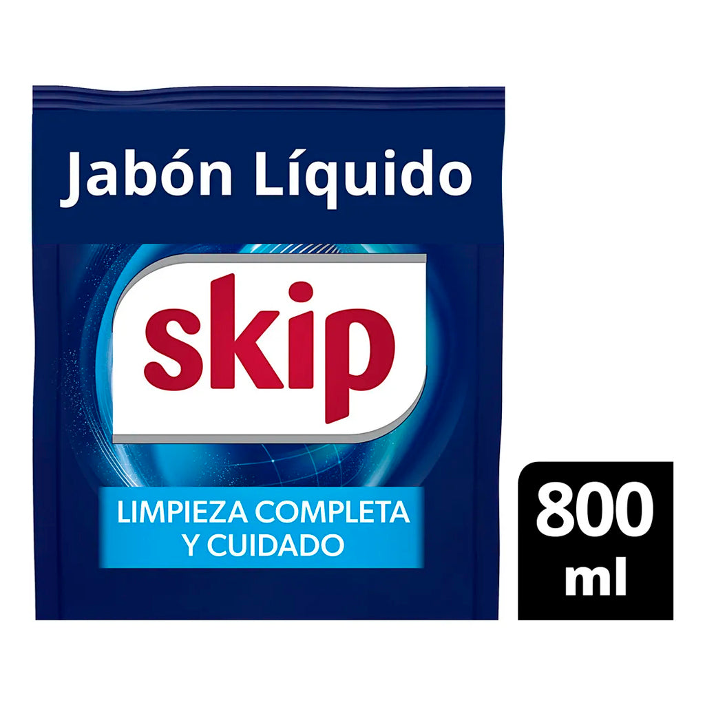 Jabon Liquido Skip Expert p/ Ropa c/ Tecnologia Multi-Enzimas 800 ml