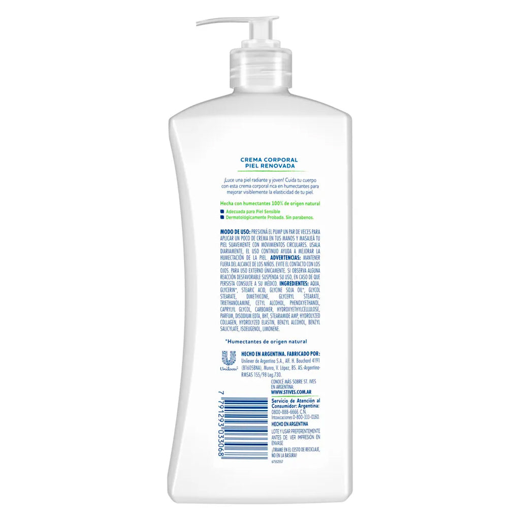 Crema Corporal St.Ives Piel Renovada c/ Colageno y Elastina 350 ml