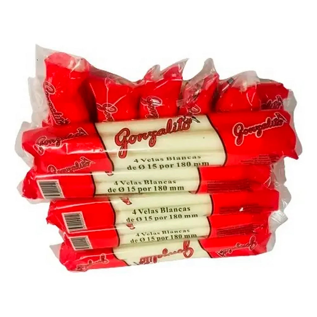 Velas Gonzalito Comunes y largas 4 u