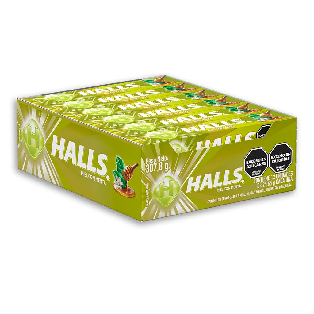Caramelos Halls Sabor Miel c/ Menta 12 u
