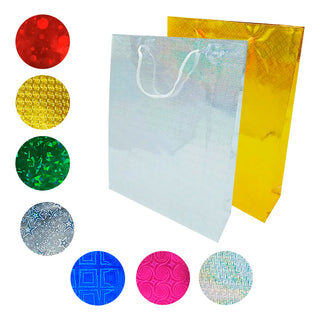 Bolsa de Regalo Generico Papel Brillante - Colores Surtidos - 29 x38 cm  12 u