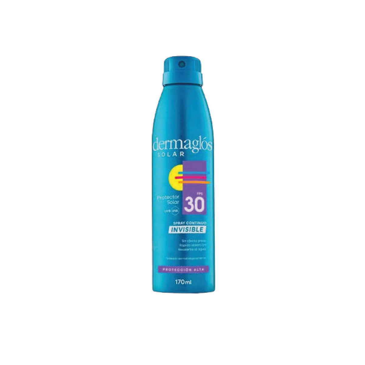 Protector Solar Spray Dermaglos Continuo Invisible FPS 30 170 ml