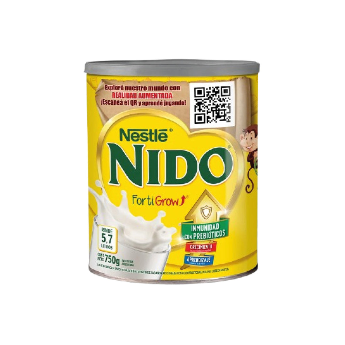 Leche en Polvo Lata Nido Fortigrow Inmunidad 750 g