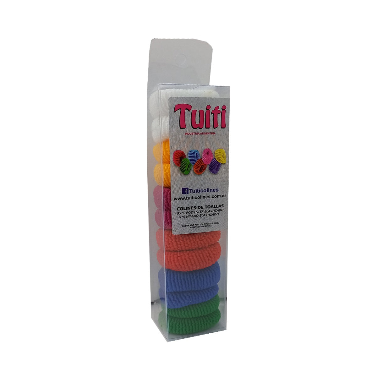 Colitas para Pelo Generico Tuiti Multicolor 12 u