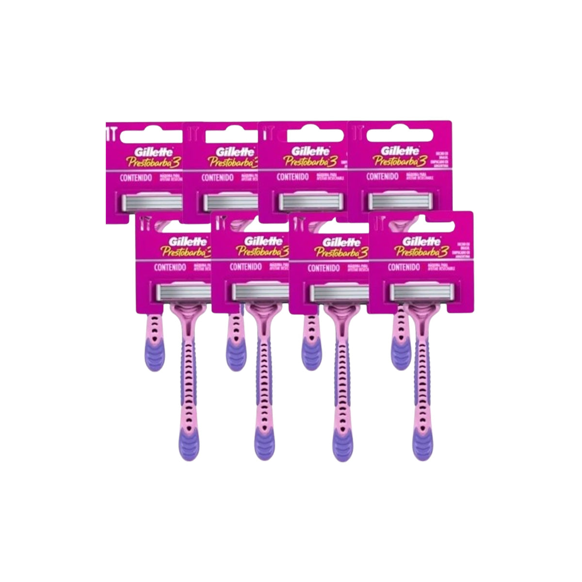Afeitadora Desechable Gillette Prestobarba 3 Filos Mujer 8 u