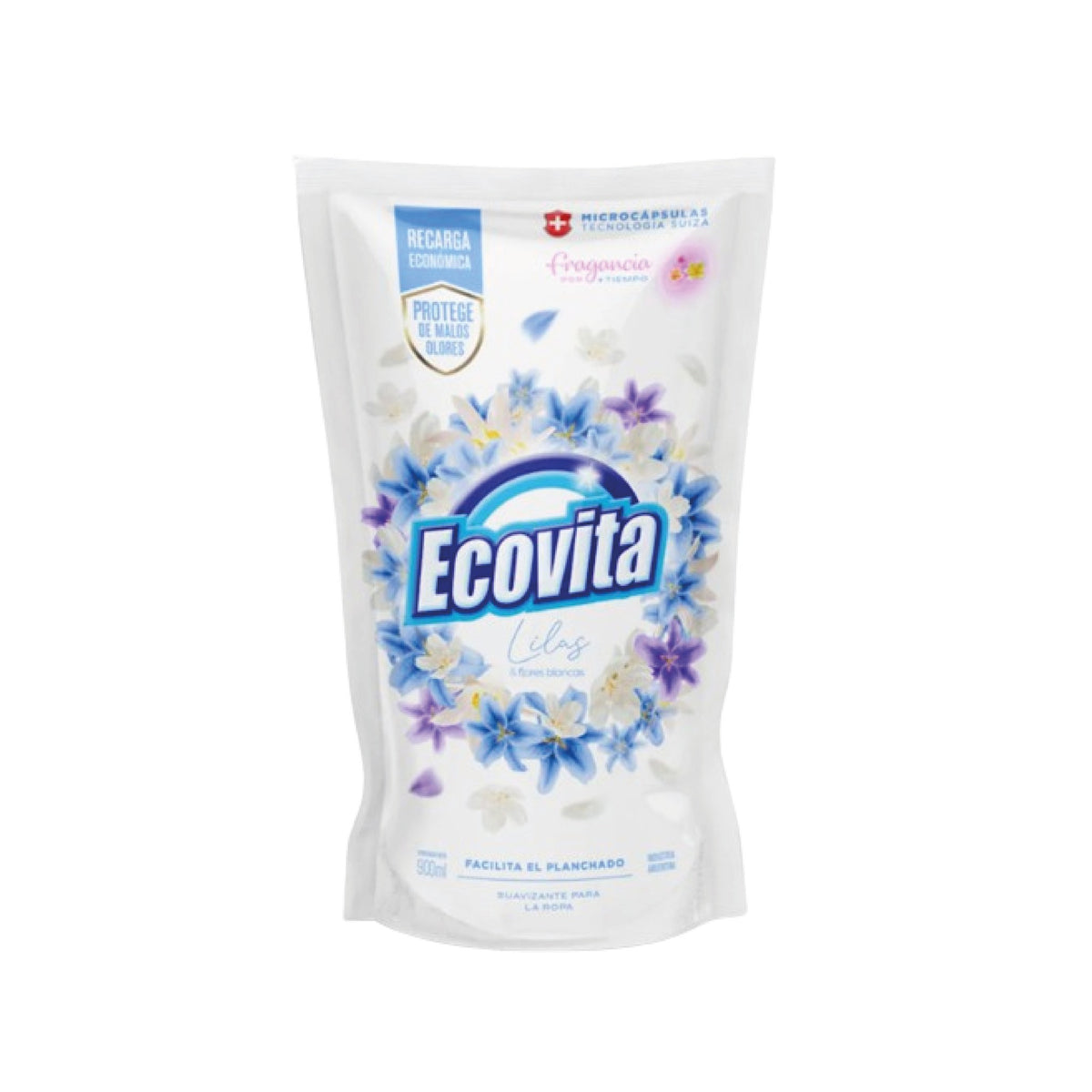 Suavizante Repuesto Ecovita p/ Ropa Orquídeas y Flores Blancas 900 ml