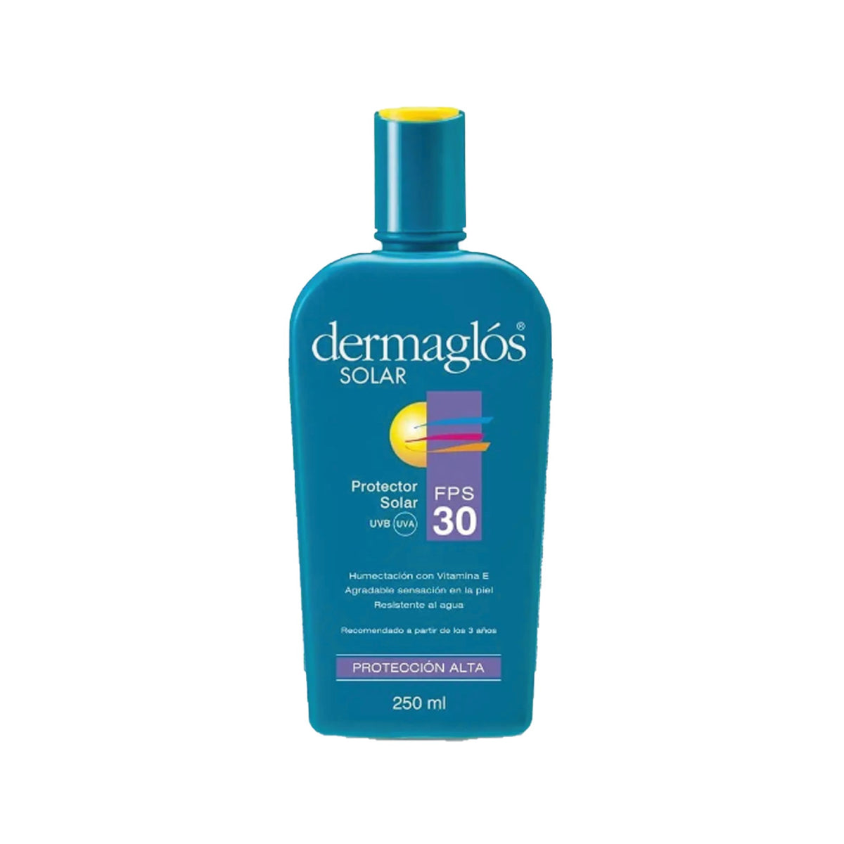 Protector Solar Emulsión Dermaglos Resistente al Agua FPS 30 250 ml