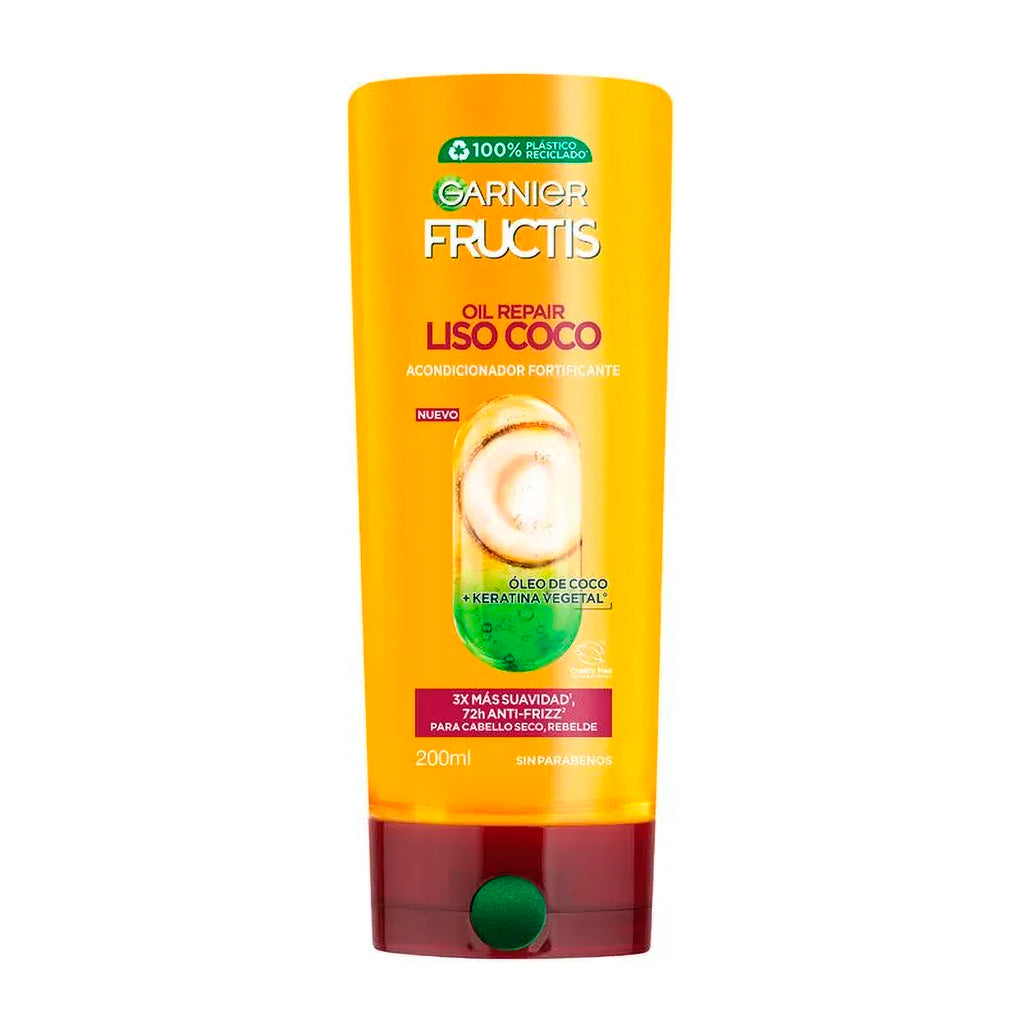 Acondicionador Fructis Garnier Oil Repair Liso Coco 200 ml