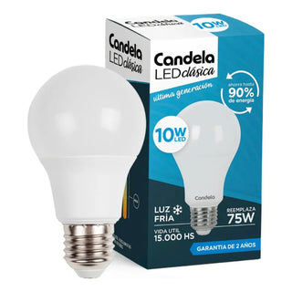 Lampara Led Candela Clasica Fria  9w