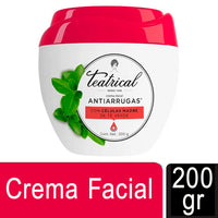 Crema Facial Teatrical Antiarrugas c/ Celulas Madre de Te Verde 200gr