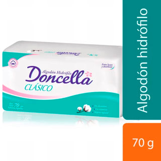 Algodon Doncella Hidrofilo Clasico Extra Suave y Absorbente 70 g