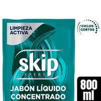 Jabon Liquido Skip Concentrado Expert Ciclos Cortos Tecnologia Pro-A Fragancia Extraordinaria  800 ml