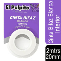 Cinta Bifaz Pulpito Interior Blanca 2mm 2mtrs