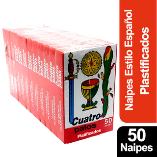 Naipes Jocker Estilo Español Cuatro Palos Plastificados 50 Cartas