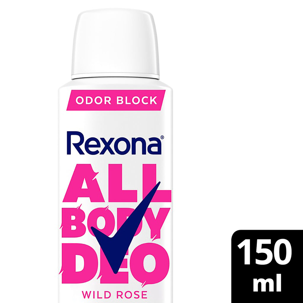 Rexona 止汗喷雾 ALL BODY Deo 野玫瑰香型 150 毫升