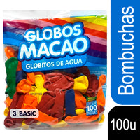 Globos  Macao Bombitas de Agua 100u