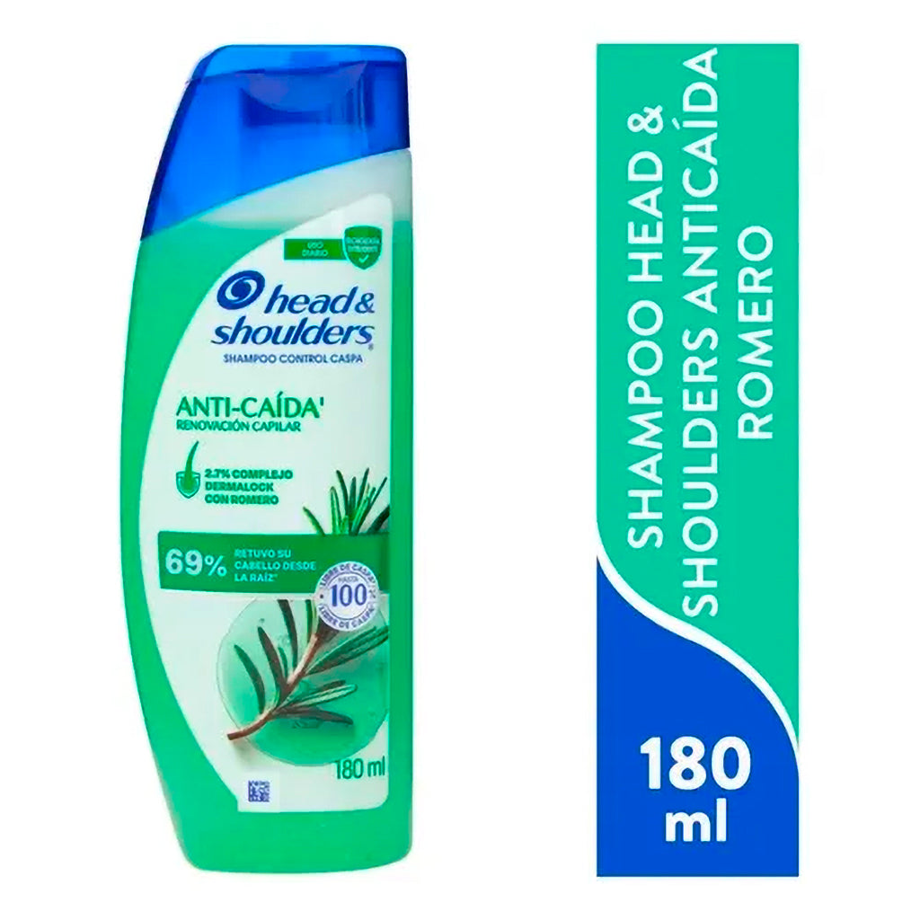 Shampoo Head & Shoulders Anti-Caida con Romero 180 ml
