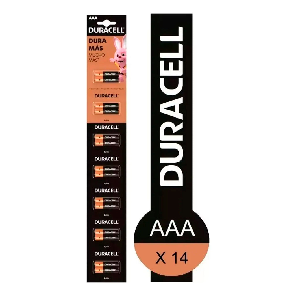 Pilas Duracell Bateria Alcalina AAA 14 u