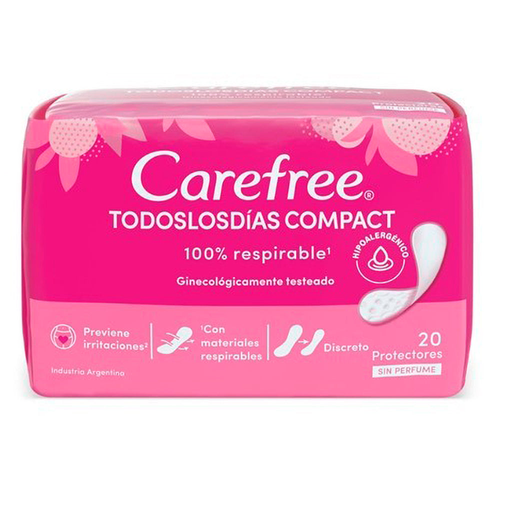 Protectores Diarios Carefree Proteccion Compact - s/ Perfume 20 u