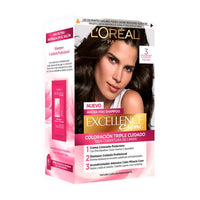 Kit De Coloración  Excellence Creme Loreal Paris Tono 3 Castaño Oscuro 172,5 g