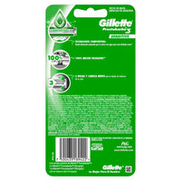 Afeitadora Desechable Gillette  Prestobarba Mach 3 Sensitive c/ Aloe Vera 4 u