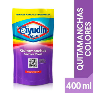 Quita Manchas Repuesto Ayudin Ropa Colores Vivos s/ Lavandina 400 ml