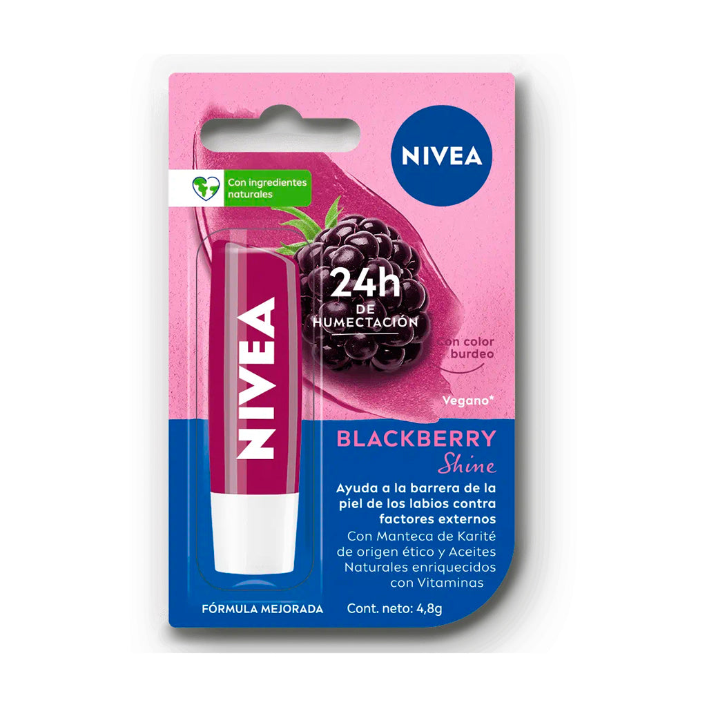 Protector Labial Nivea Blackberry Shine 4,8 g