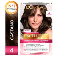 Kit De Coloración  Excellence Creme Loreal Paris Tono 4 Castaño 172,5 g