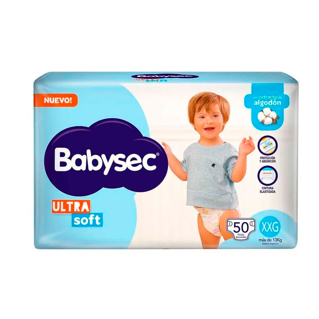 Pañales Babysec Ultra Soft XXG 50 u