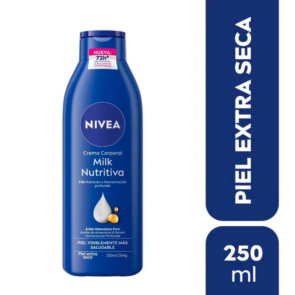 Crema Corporal Nivea Hidratante Milk Nutritiva  250 ml
