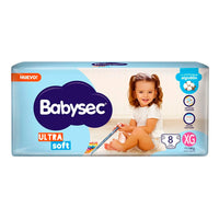 Pañales Descartables Babysec Ultra Soft 8u