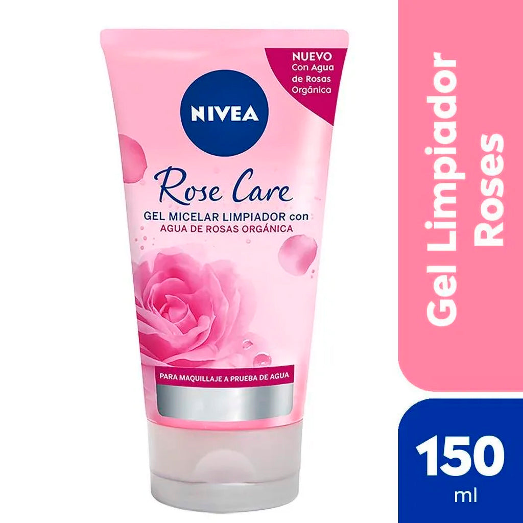 Gel Micelar Nivea Limpiador de Maquillaje Facial c/ Agua de Rosas Organicas 150 ml