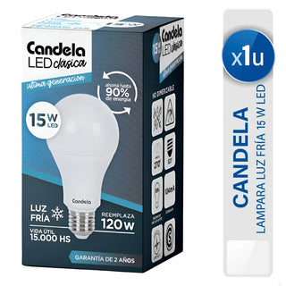 Lampara Led Candela Clasica Fria  15w