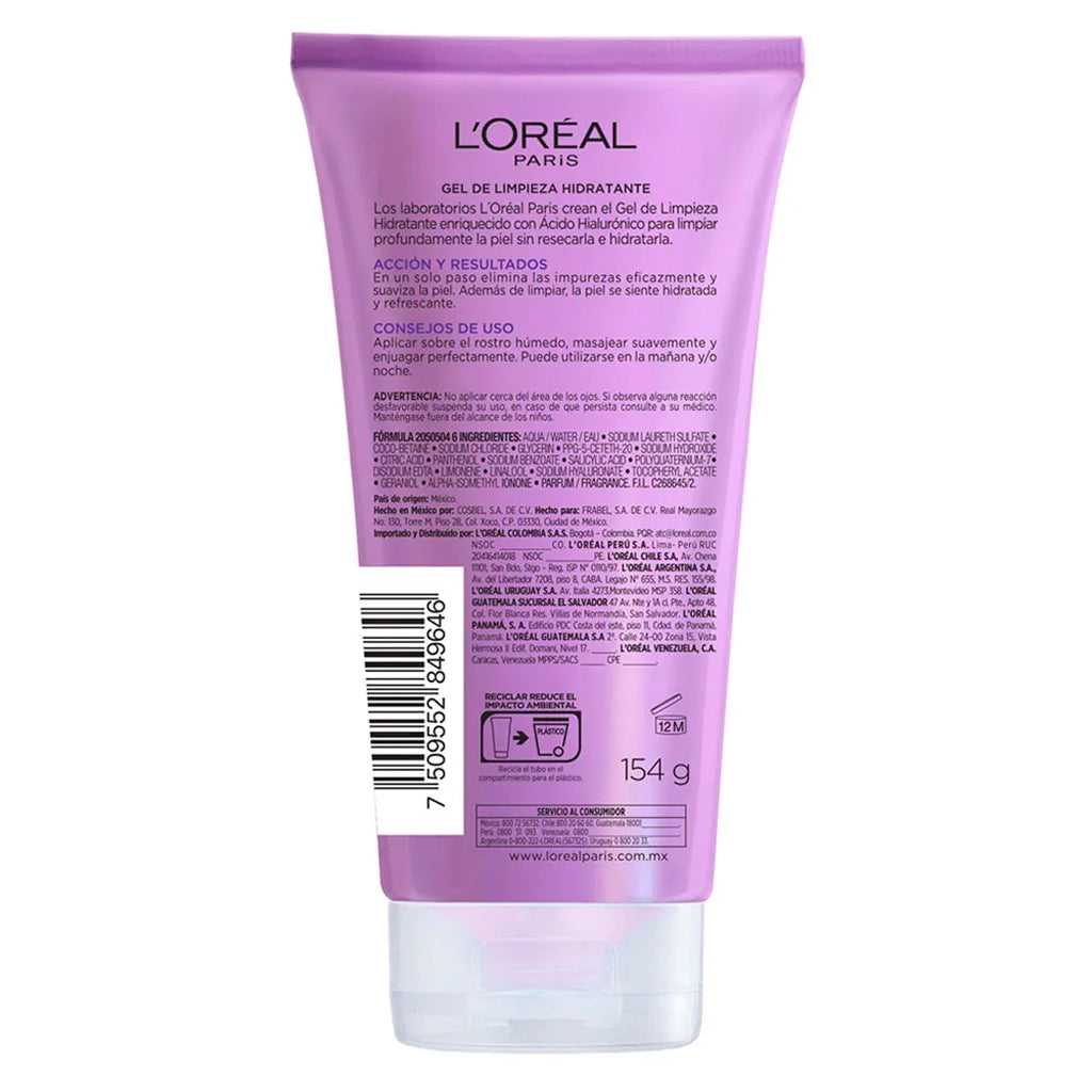 Gel Facial Loreal Hidratante Acido Hialuronico 150 ml