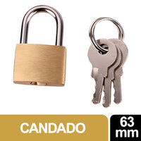 Candado Gus Dorado Resistente 63 mm