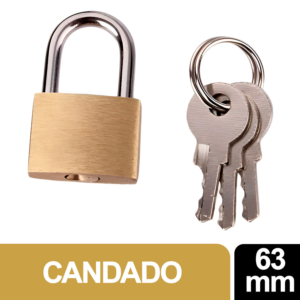 Candado Gus Dorado Resistente 63 mm