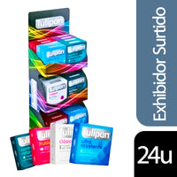 Preservativo Exhibidor Tulipan Surtido -3 Estantes - 8u. por Estante. 24 u