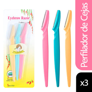 Perfilador de Cejas Blister Generico Colores Rosa - Celeste - Amarillo