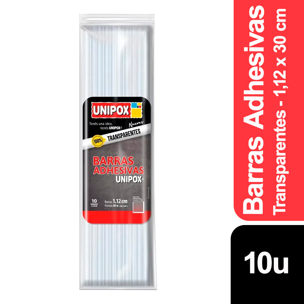 Barra Adhesiva Unipox Silicona de 1,12 x 30 cm 10 u