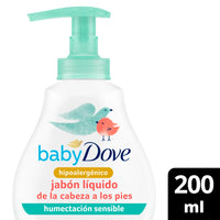 Jabon Liquido Repuesto Dove Baby Hidratación Sensible Hipoalergenico 200 ml